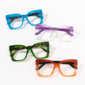 Acetate Unisex Thick Full-Rim Square Eyeglasses Frames
