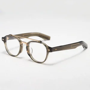Acetate and Metal Double-Bridge Optical Glasses Frames