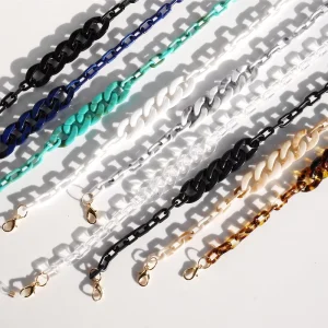 Acrylic 70cm Anti-Slip Glasses Chain with Sunglass Holder and Face Mask Strap