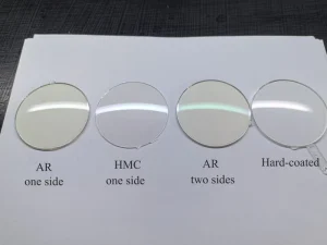 Acrylic Optical Eyeglass Demo Lenses with Anti-Reflective Hard Multicoating, Green or Blue Coating