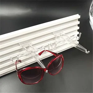 Acrylic Transparent Glasses Holder Optical Shop Wall Mounted Card Slot Sunglasses Display Stand