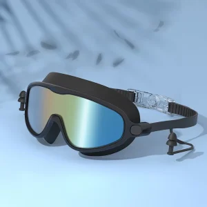 Adjustable Adults Wide Field Vision UV Protection Diving Goggles Anti Fog Swimming Glasses for Earplugs
