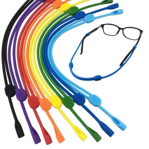 Adjustable Silicone No-Tail Sunglass Holder Strap Glasses Cord for Women Men and Kids Sports