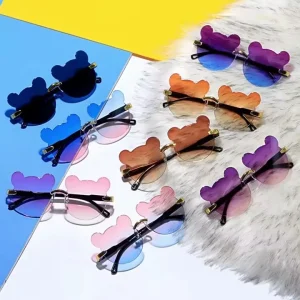 Adorable Cartoon Flower Pattern Kids Sunglasses Soft Frame Infant Toddler Shades for 1 3 Year Old Non Slip Playful Eyewear