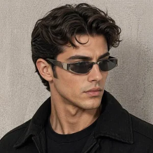 Adult Full Frame Metal UV400 Non-Polarized Sunglasses Unisex Punk Hip-Hop Street Style Travel Party Eyewear