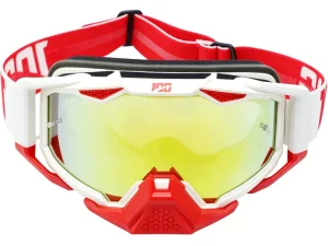 Adult Motocross Goggles, Mirrored Polarized UV400, Windproof TPU Frame, Adjustable Strap, Motorcycle Racing and Mountain