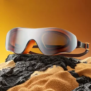 Adult and Youth Wide-Vision Swimming Goggles with Mirrored Anti-Fog UV-Protective Lens