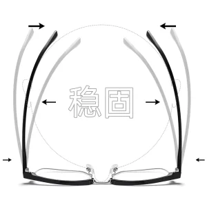 Alloy Ultralight Unisex Half-Frame Reading Glasses Anti-Blue-Light Blocking TR Eyeglasses