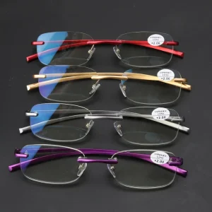 Aluminum Magnesium Rimless Reading Glasses