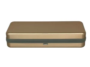 Aluminum Sunglasses Case with Velvet Lining, Hinge Spring Closure, Lightweight