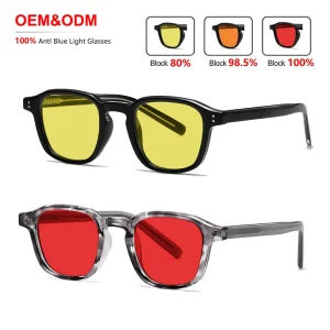 Animal Diamond Optical Frames China Factory Direct TR90 Anti Blue Light Orange Lens for Women and Men