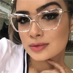 Anti-Blue-Light Cat-Eye Crystal Multi-Faceted Glasses