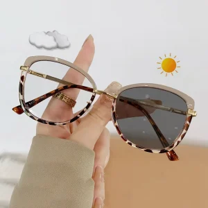 Anti Blue Light Computer Glasses with Photochromic Lenses, Square Optical Frames