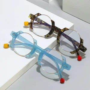 Anti-Blue Light Optical Glasses for Women and Men Retro Round Frames