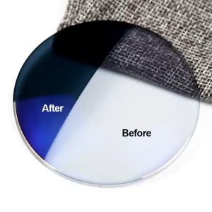 Anti Blue Light Photochromic CR39 Resin Monofocal Optical Lenses with HMC AR Coating EMI Protection