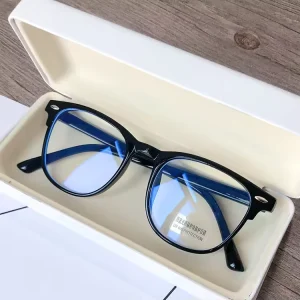 Anti Blue Light Rice Nail Square Retro Large Eyeglass Frame