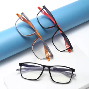 Anti Blue Light Squared Frame Presbyopia Glasses Women Corrective Eyeglasses Flexible Reading Glass Frames