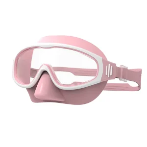 Anti Fog Diving Goggles Integrated Nose Cover 180° Wide View Panoramic Swimming Glasses for Kids