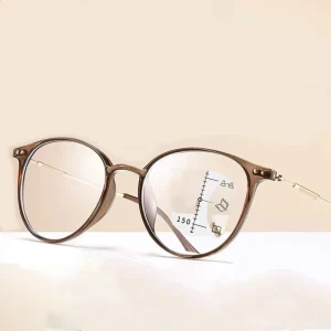 Anti blue Reading Glasses Dual use Intelligent Automatic Zoom Progressive Multi focus Reading Glasses for Men and Women