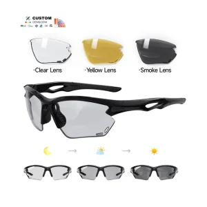 Antislip Sports Protective Sunglasses Half Frame Interchangeable Lens Pickleball Safety Eyewear