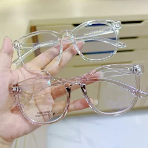 Aochi Big Oversized Transparent Myopia Optical Glasses Frames Tr 90 Design for Men and Women Anti Blue Light Blocking Eyeglasses