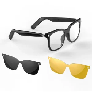 Aovii Fashionable Multifunctional Smart Glasses Magnetic Frame IPX 4 Waterproof Wireless Anti Blue Light Features Built in