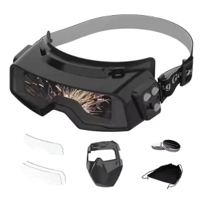 Auto Darkening Welding Goggles Adjustable Shade Anti Glare Protective Eye Shield Safety Welding Glasses