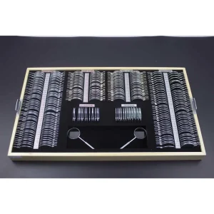 Auto Lensmeter with 266-Piece Ophthalmic Trial Lens Set and Metal Frame