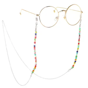 Beaded Metal Chain for Sunglasses Eyeglasses Reading Glasses