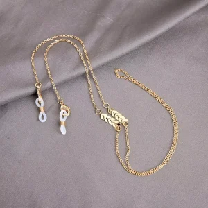 Beaded Metal Pearl Glasses Chain for Women with Anti-Loss Eyewear Neck Strap