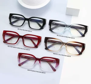 Best-Selling Fashion Optical Frames Multicolor Cat-Eye Eyeglasses Gradient Anti-Blue Light PC Frame for Women
