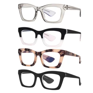 Best Selling New Style Presbyopic Reading Glasses Anti Blue Light Classic Plate PC Inserted Temple Spring Hinge Gray Frame Color
