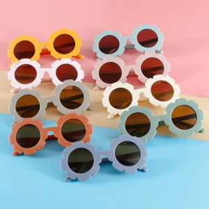 Best SellingTrendy Children’s Sunglasses for Outings Sun Protection Cute Sunflowers Baby Decorative Glasses Boys Girls
