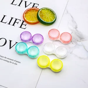 Best Travel Use Colorful Beautiful Contact Lens Case Eye Contact Lenses Complete Box Set Contact Lens Container