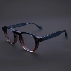 Bevelled Inside Design Acetate Optical Glasses Frames Unisex