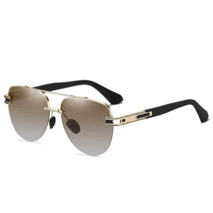 Bicolor Lenses Polarized Sun Glasses Classic Men’s Sports Sunglasses Driving Fishing Metal Sunglasses