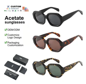 Big Size Oversized Demi Thick Acetate HD Sunglasses for Women
