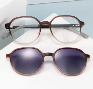 Bio TR TAC Polarized Clip-On Round Sunglasses Unisex