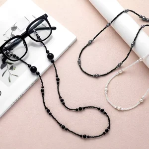 Black Beaded Sunglasses Chain