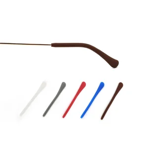Black Gray Metal Glasses End Cover Eyewear Accessories Holder Comfortable Silicone Non slip Eyeglasses Ear Hooks