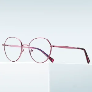 Simple Metal Eyeglasses Frame Trendy Women Optical Glasses Frame Anti Blue Light Eyeglasses Custom Logo