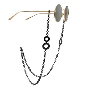 Black Metal Sunglasses Chain Strap Cord