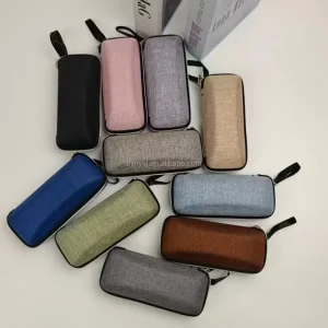 Black Soft Zipper Eyeglass Case for Outdoor Use