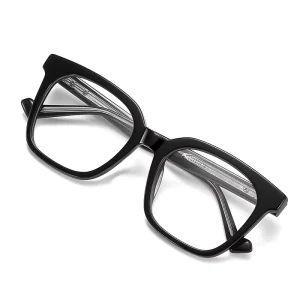 Black Square Acetate Optical Eyeglass Frames