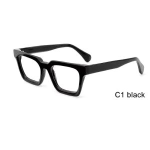 Black Square Oem Glasses Frames Optical Glasses Frame for Unisex Fashion Glasses for Men Acetate High Quality
