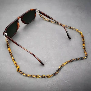 Blue Acetate Retro Glasses Chain