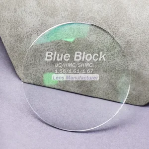 Blue Cut Optical Lens 1.56 Blue Light Blocking Anti-Blue-Ray Lens with UV420 Protection