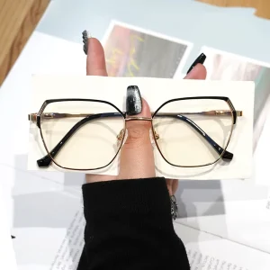 Blue-Light-Blocking Classic Metal Ultralight Square Pink Computer Glasses