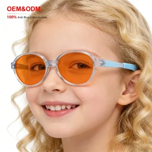 Blue Light Blocking Kids Glasses Red and Orange Lenses