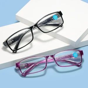 Blue Light Blocking Reading Glasses Spring Hinge Adjustable Eyeglasses for Men and Women
